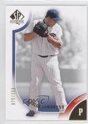 2009 SP Authentic Gold 75/299 Carlos Zambrano #38 0a1