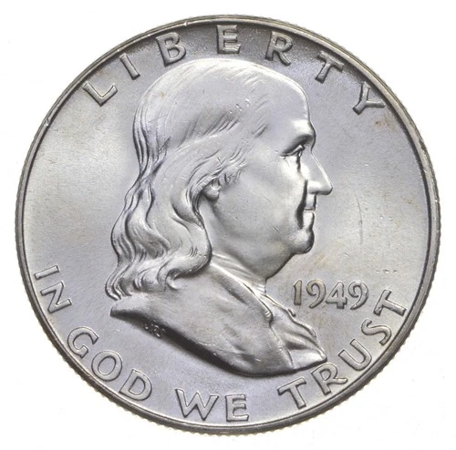 Choice Unc 1949 P Franklin Half Dollar Gem BU From Original Roll *8603