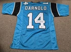 Sam Darnold Signed Blue XL Custom Football Jersey Beckett Seahawks Panthers USC