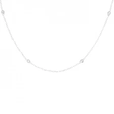 Authentic K18WG Necklace  #260-007-821-7898