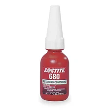 Loctite 1835205 Retaining Compound, 680 Series, Green, Liquid, High Strength,