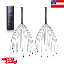 2 Pack Head Scalp Massager 20 Finger Head Scratcher Stress Relaxation Hair Scalp