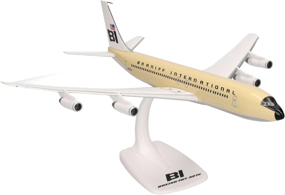 Snap-Fit Modellino Aereo Braniff International Boeing 707-320, Miniatura in Scal - Immagine 2 di 4