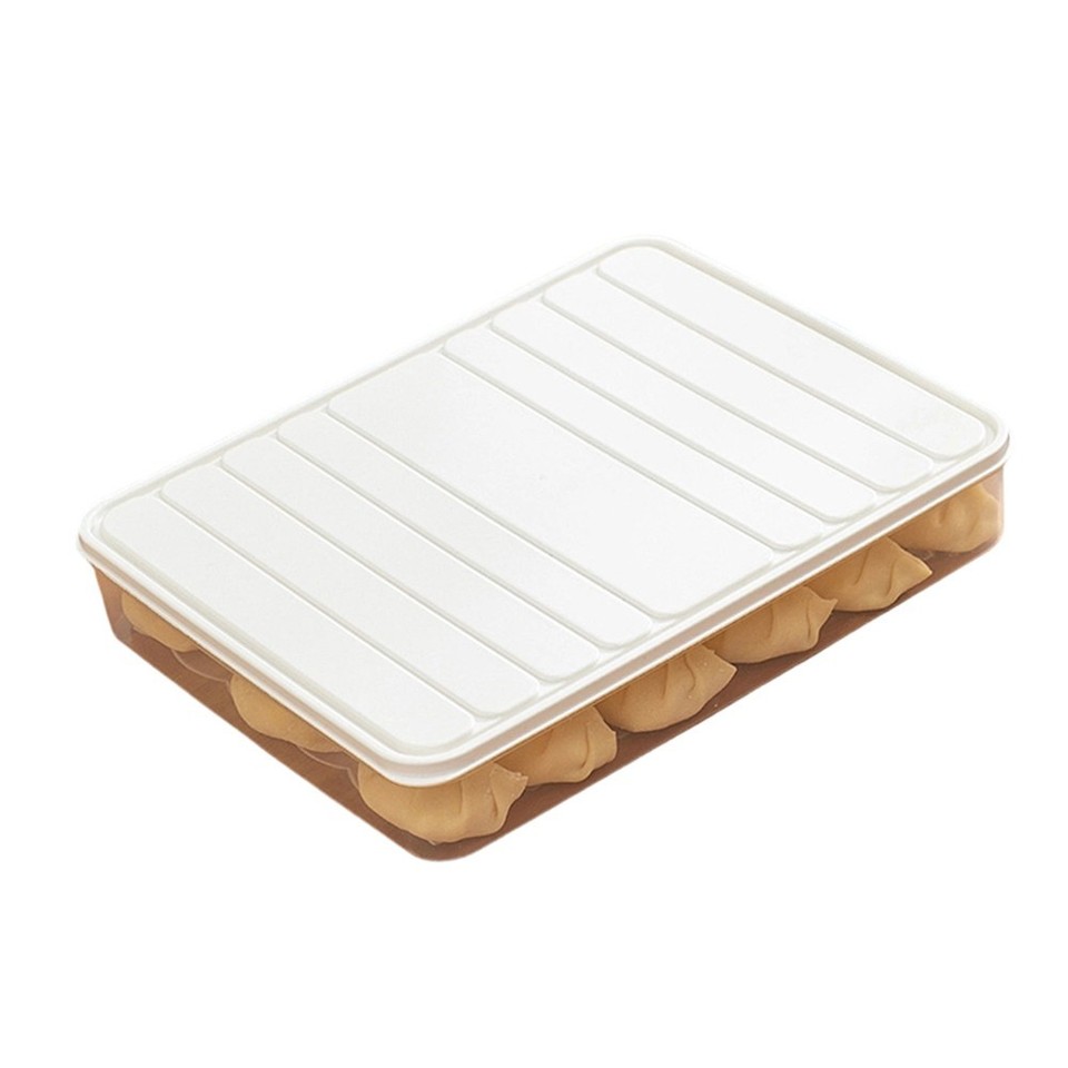 Stackable Containers Uk 2PCS Square Food Storage Boxes Stackable for Dumplings Wontons and Meal ...