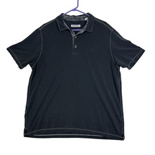 Tommy Bahama Polo Shirt Mens XL Logo Gray Short Sleeve