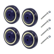 4" Casters Polyurethane Shopping Cart Wheels Replacement Set of 4 Wheels for Car