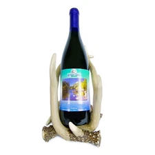 Rivers Edge Products 750ml Wine Bottle Holder, Countertop Home Decor, Antler