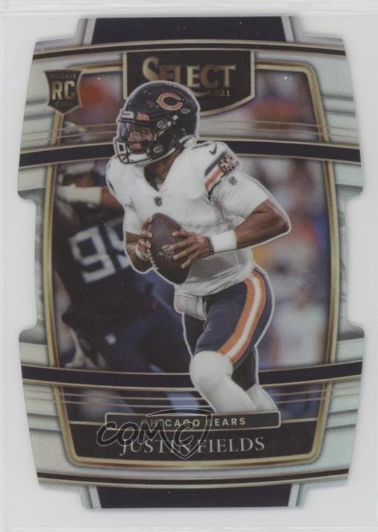 2021 Panini Select Concourse Silver Prizm Die-Cut Justin Fields #50 0h6w