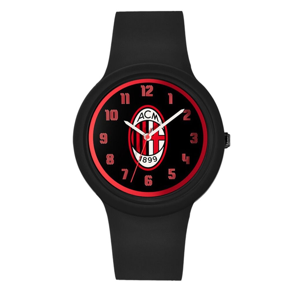 Wristwatch AC MILAN P-MN480XN1 Silicone Black 38mm OFFICIAL