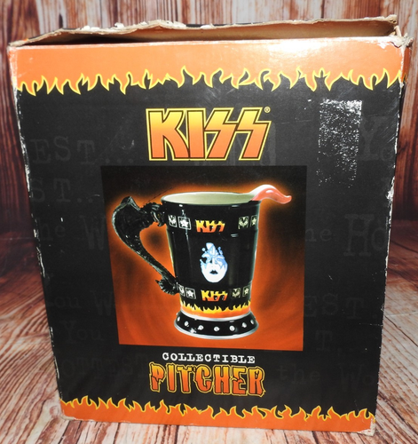 2001 Kiss Catalog Tongue Pitcher With Box Porcelain Band Spencers - Picture 22 of 24