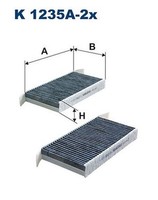 Filtron K 1235A-2X Innenraumfilter Aktivkohlefilter FüR Renault