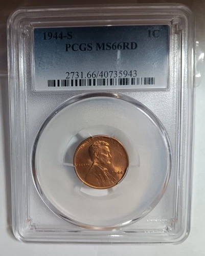 1944 S Wheat Penny Pcgs MS 66 RED