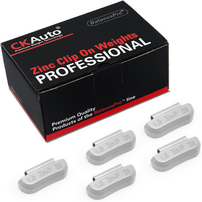 P Series Zinc Clip on Wheel Weights 1Oz, Coated, 25Pcs/Box Fit for Steel