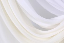 White, Ivory Beige Matte Chiffon Fabric by the YardSoft, lightweight matte chi