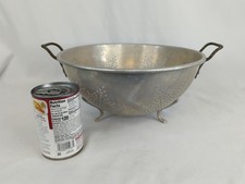 Star Colander 11" Aluminum Metal 7 Stars Footed Strainer Handles Vintage