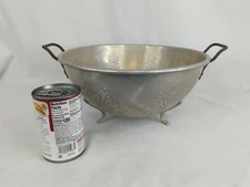 Star Colander 11" Aluminum Metal 7 Stars Footed Strainer Handles Vintage