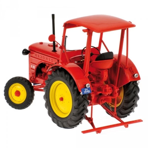 Minichamps 1/18 TRATTORE HANOMAG R35 FARM TRACTOR WITH ROOF 1955 ROSSO - Immagine 3 di 4