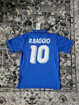 Italy R.Baggio #10 Soccer Jersey Men's Blue FIGC Italy National