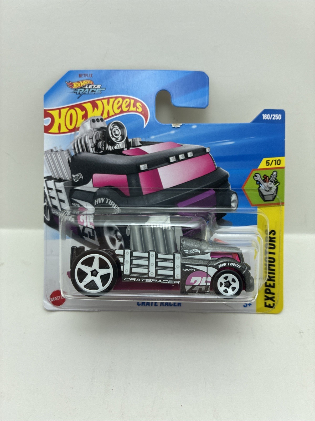 2025 Hot Wheels Crate Racer 160/250 Experimotors 5/10 Short Card