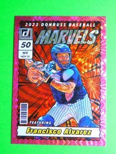 Francisco Alvarez 2023 Donruss #M1 Marvels Pink Fireworks New York Mets