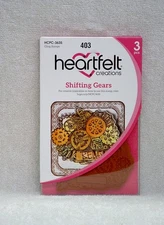 NEW SEALED HEARTFELT CREATIONS 'SHIFTING GEARS' STAMP SET HCPC-3635