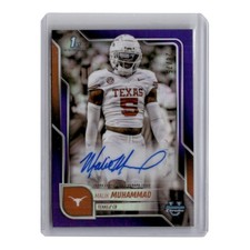Malik Muhammad Texas 2025 Bowman University Chrome Auto #BCA-MMU 24/75