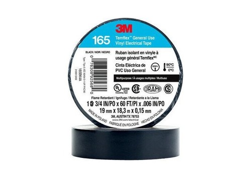 3M Temflex 1700/165 General Use Vinyl Electrical Tape 6' Length x 3/4" Width - Picture 2 of 3