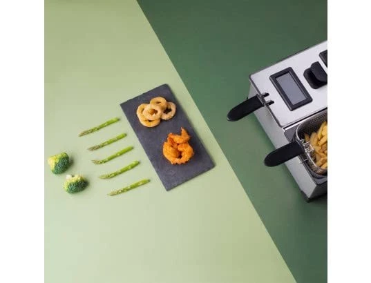 DFX600 Fritteuse aus Edelstahl Doppelbecken 2 unabhängige Thermostate je 3L h... - Bild 2 von 4