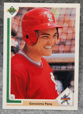 1991 Upper Deck Geronimo Pena Star Rookie Card #20 Cardinals. rookie card picture