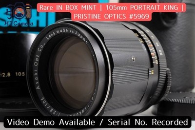 [MINT IN BOX] Pentax Super Takumar 105mm f/2.8 MF M42 Lens Rare Case Japan
