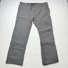 Mens PrAna Zion Stretch II 38 30 Straight Fit Hiking Pants Nylon Vented Roll Up