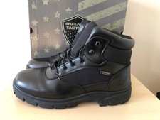 SKECHERS Mens Work Tactical Boots Hydroguard Slip Resistant Size 11 UK