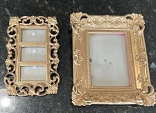 Argento SC By Sicura Ornate Gold Picture Frames  3- 2x3” Frames & 5X7”