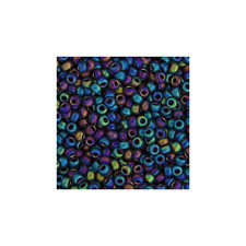 Miyuki 8/0 Japanese Glass Seed Beads 22gms SB401 in Black Grey OP. AB