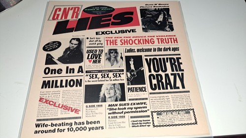 Vinyl Uncensored Cover "g N' R Lies" Guns N' Roses LP 1988 WX 218 prezzo ebay