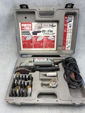 Porter Cable Gray Profile Sander 444 Case Attachments Untested As Is USA
