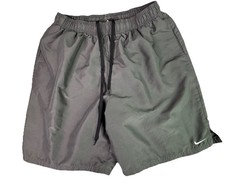 Nike Men's Gray Athletic Swim Trunks Shorts Size XL Lined Beach Surf