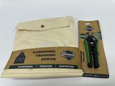 FARMER'S DEFENSE Lightweight Garden Apron with Pockets and Trimming Shears S/M