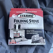 STERNO  70146 Folding Stove Camping, Tailgating, Emergencies New NIB