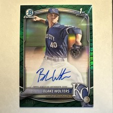 2025 Bowman Chrome Blake Wolters 1st Auto Green Reptilian /99 #CPA-BW