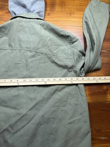 Volcom Warren Full Zip Hooded Utility Jacket Mens Sz Small ArmyGreen image 5