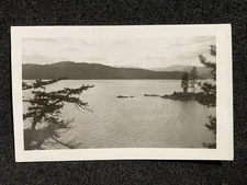 Coeur d’Alene Idaho ID 1942 Tubbs Point And Lake Antique Snapshot Photo