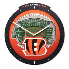 Cincinnati Bengals StadiumView 3D Wall Clock