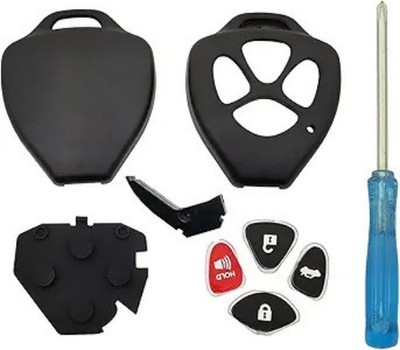 Replacement Key Fob Cover for Toyota Camry Avalon Corolla Matrix  Color: Black