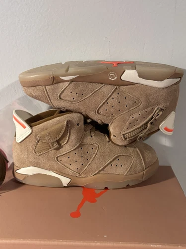 Nuove Nike Jordan 6 Travis Scott British Khaki TD taglia 10 (DH0692 200)