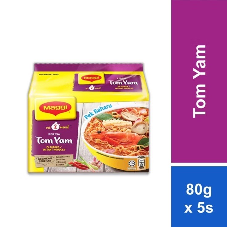 Fideos instantáneos Maggi Mee Tom Yam de 2 minutos/5x75 gramos ENVÍO GRATUITO A TODO EL MUNDO