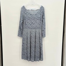 Missmay Retro Gorgeous City Blue Grey Floral Lace Midi Dress XL NEW NWT