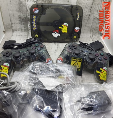 Custom PSOne Pokemon Black Komplettset 2 Wireless-Pads Memory Card Sammlerstück