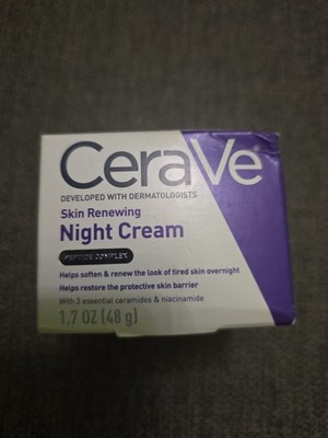 CeraVe Skin Renewing Night Cream 1.7 oz (3 Pack) Peptide Complex Niacinamide NEW