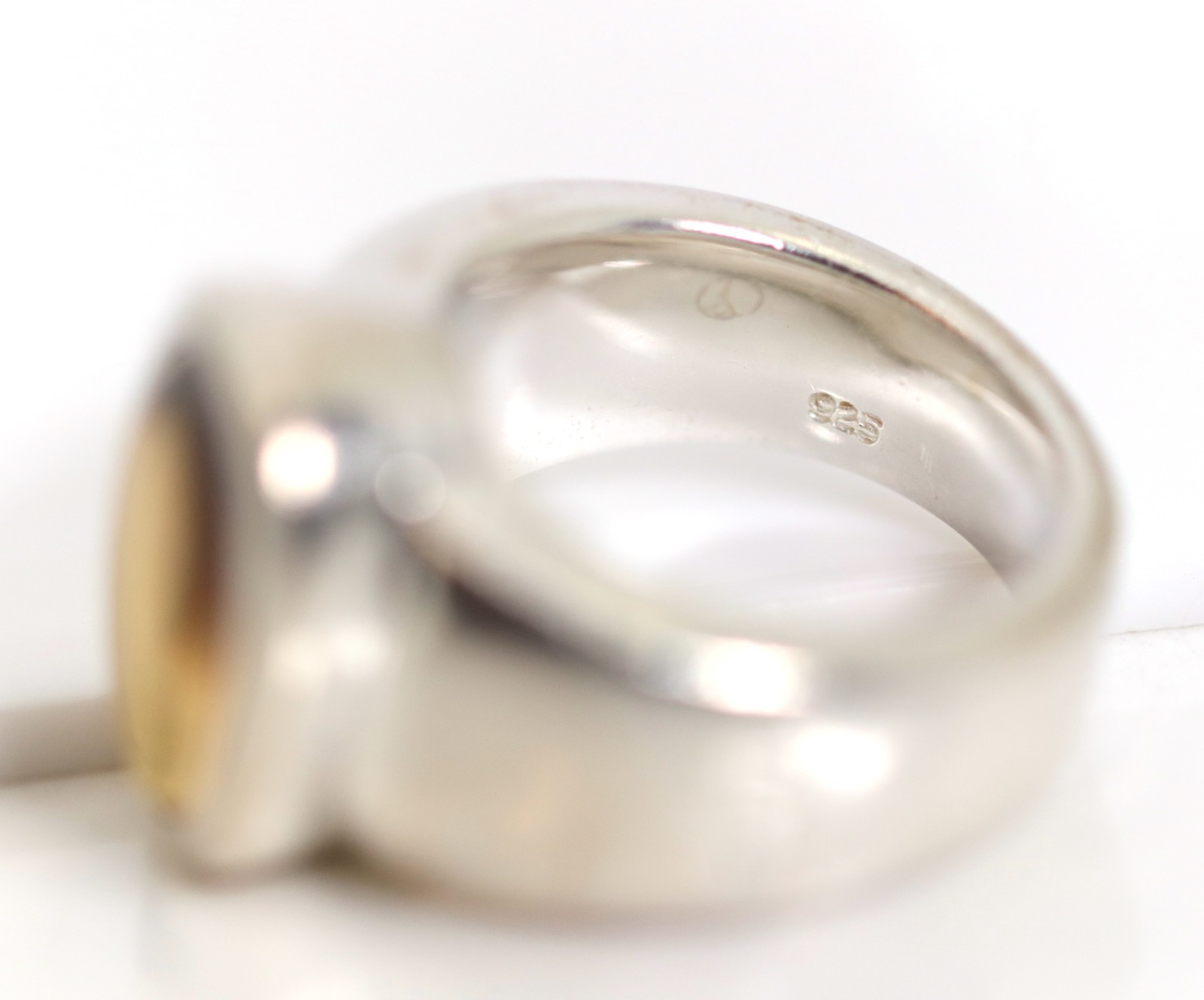 Solid JOOP! 925 Sterling Silver Ring, Oval Caboch… - image 7